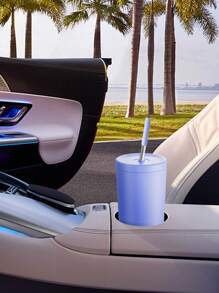 24oz Insulated Tumbler With Lid & Straw, Stainless Steel Vacuum Insulated Water Bottle, Keeps Hot/Cold For 24 Hours, 100% Leak Proof, Fits Car Cup Holder - Purple - View 6