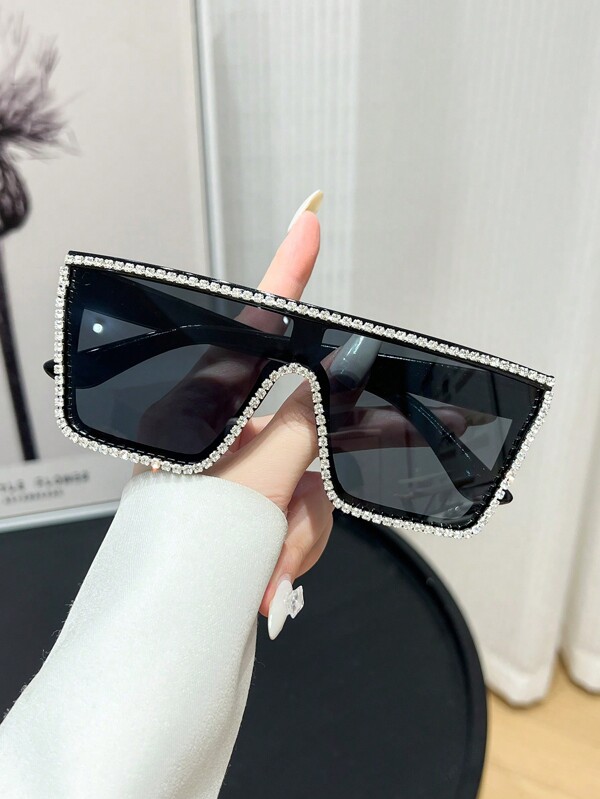 1pc, Fashionable, Oversize, Shiny Accessories, Cute Y2K Summer Beach Eyeglass For Women Beach Accessories For Women Glasses Shades For Summer Beach Vacation,Outdoor,Travel