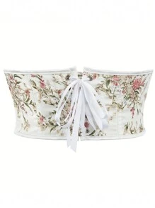 1pc Waist Trainer Corset Belt With Steel Boning And Chest Support, Palace Style
