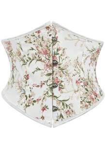 1pc Waist Trainer Corset Belt With Steel Boning And Chest Support, Palace Style