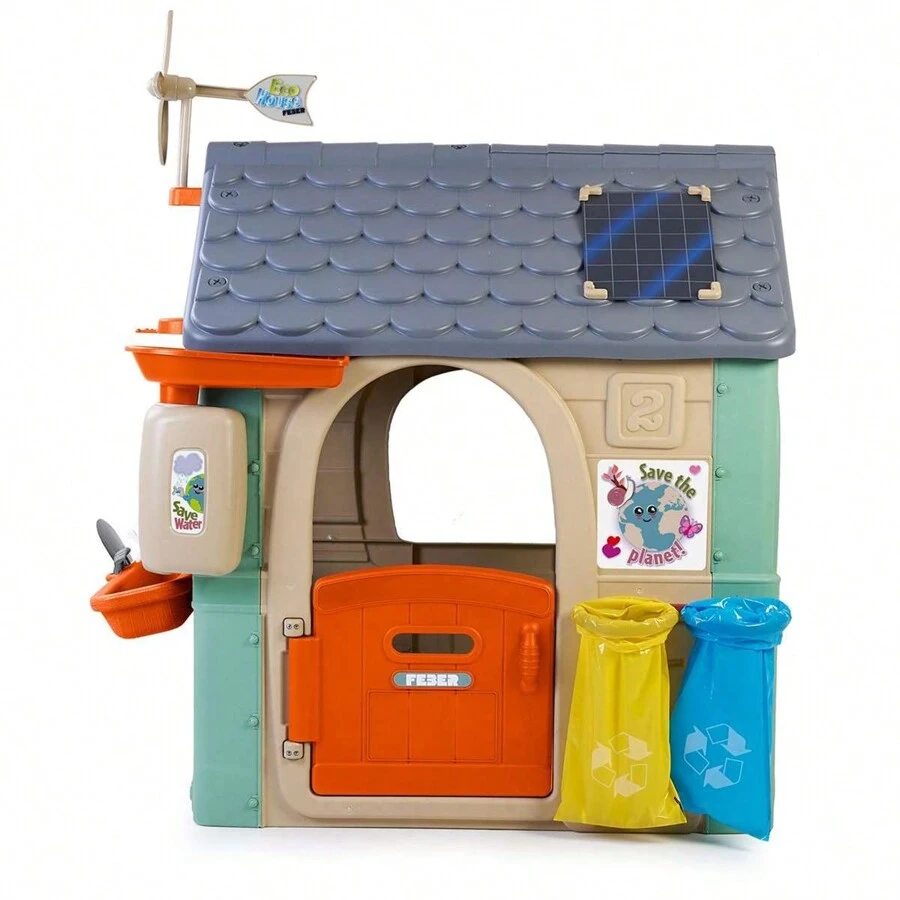 Casa Feber Recycle Eco House 20x105,5x109,5 cm - Casitas Infantiles - Casas de Jardín - Ref. FEH26000 - Multicolor - Ver 1