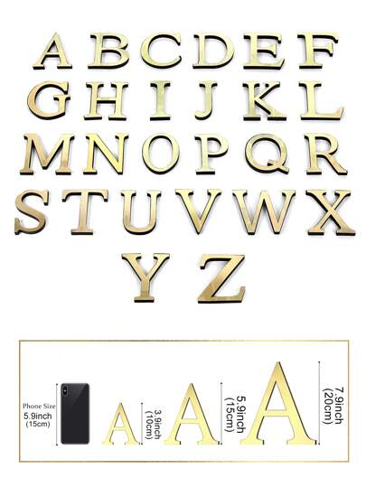 1pc Reflective Acrylic Alphabet Shaped Mirror Stickers, Self-Designed 3D Art Decals For Living Room, Bathroom, Home Office Walls Vinyl Decal, Stickers, Wall Decal, Vinyl Decal For Home Decorations, Spring Decoration Items Items Refresh Your Home, Rama Decoration Stickers Room Decor Wall Decor Bathroom Decor Bedroom Decor Room Decoration Stuff Living Room Decor House Decor Home Decor Living Room Wall Paper Wallpapers Mirror Wall Wall Mirror Mirror For Room