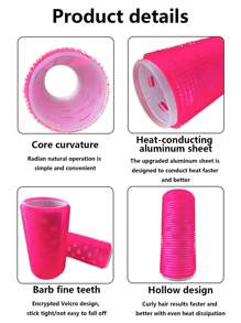 1 个超大卷发器，可爱家用美发工具，不伤头发，无需加热卷发工具，情人节情侣礼物发饰工具，美发工具