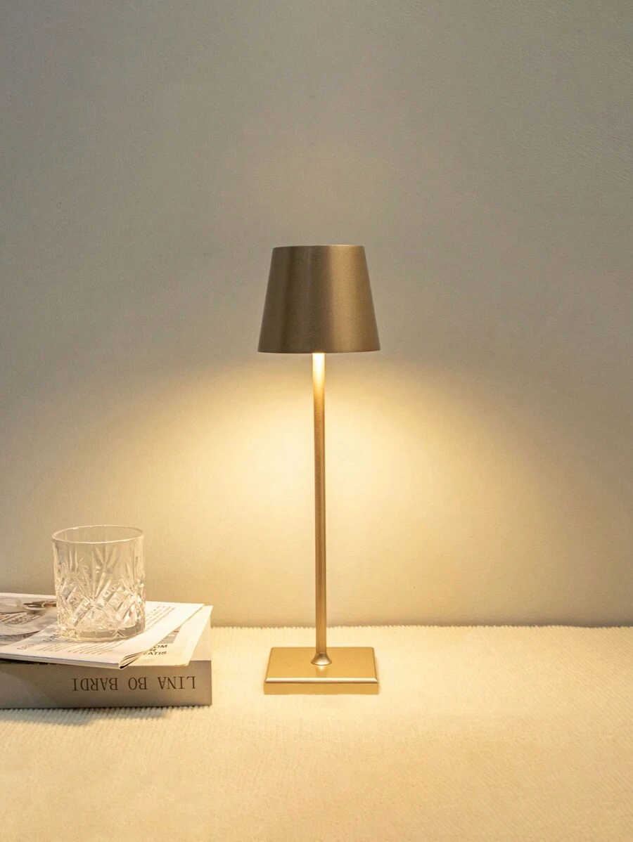 1入現代LED桌燈，3種色溫和無段調光，可充電，柔和護眼，適用於臥室/餐桌/咖啡館/餐廳/露台/野營/家居裝飾/室內裝飾等