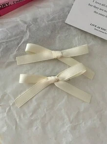 48pcs/Set Simple & Fashionable Sweet Bowknot Ribbon Hair Clips For Women, Various Colors, Suitable For Daily Use Cute Valentine's Day Valentines,Hair Accessories,Hair Barrettes Claw Clips, School Stuff, Head Accessories - Multicolor - View 7