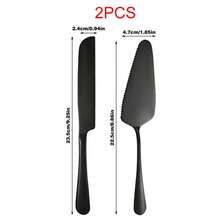 陶瓷珍珠柄不锈钢蛋糕切割服务套装 - 优质蛋糕抹刀、蛋糕铲、结婚刀、披萨刀、甜点叉 银色/金色/黑色 带礼盒