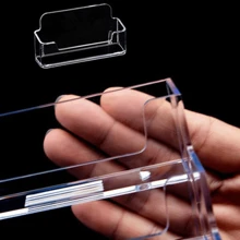 1 Pack Clear Plastic Business Card Holder, Acrylic Name Card Display Stand Fit For 30-40 Cards Back To School