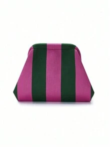 CALINNL Women's Cloud Pattern Striped Clutch Bag, Large Capacity Handbag For Daily Work, Makeup, Casual & Evening Events