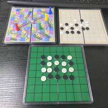 1pc Folding Magnetic Creative Game Set, Chess, Backgammon, Dice Game, Portable Lightweight Classic Strategy Game Kit With Outdoor Fun, Multiplayer Interactive Mind Game, Birthday Gift, Interest Cultivation - Multicolor - View 1