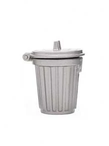 1pc Dollhouse Miniature Metal Trash Can: 1/12 Mini House Replica Decoration Model - Multicolor - View 13