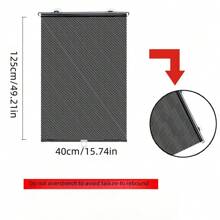A Multi-Purpose Blackout Heat Insulation Curtain, Can Be Used As Sunscreen, Light Shield, Heat Insulator For Windows. Can Be Used For Home Or As Automatic Rolling Curtain For Cars. Can Also Be Used As Sunshade For Car Front Windshield. - Black - View 3