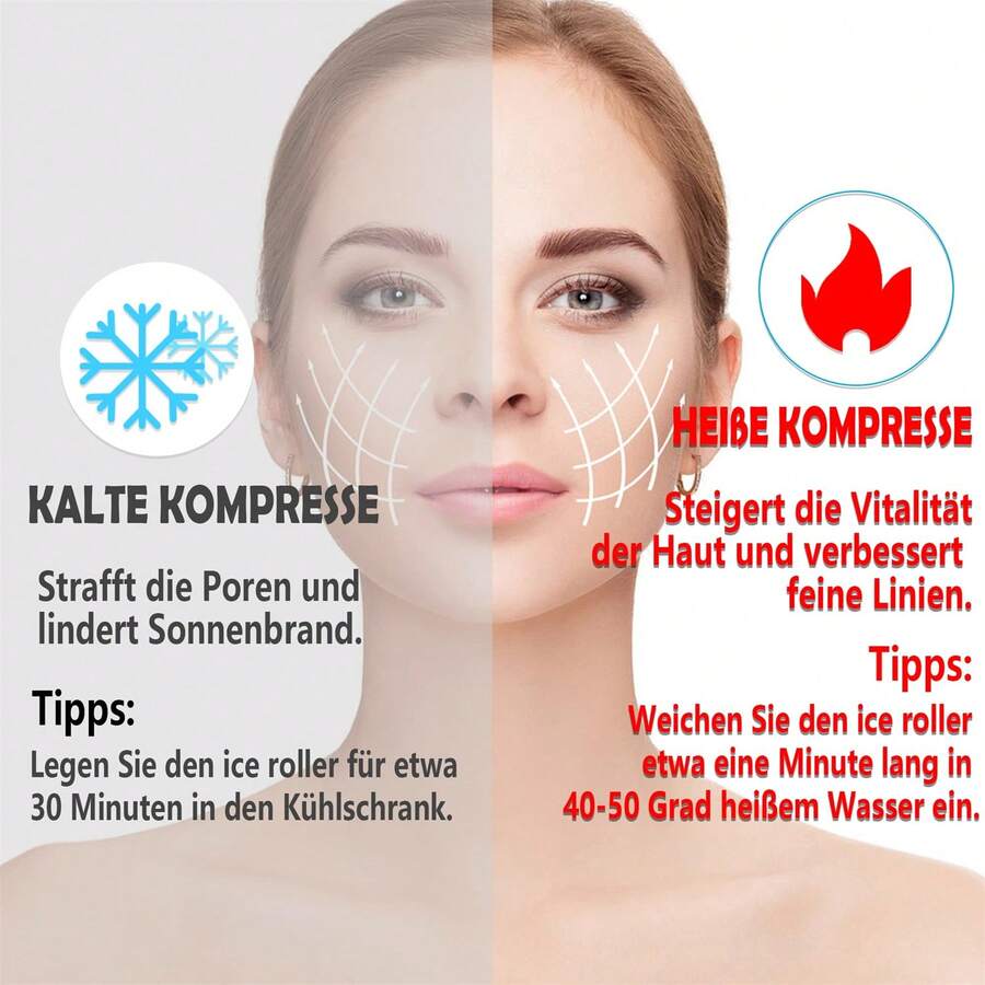 Facial Ice Hockey, 2Piece Facial Ice Hockey Massage Ice Roller