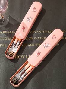 3 件餐具、1 个储物盒和 1 张贴纸、厨房、圣诞礼物 - 彩色 - 查看 2