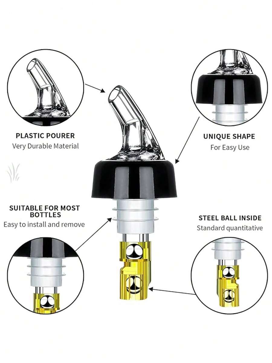 Measured Bottle Pourer, Liquor Pour Spout, Quick Shot Spirit Measure Pourer, Wine And Cocktail