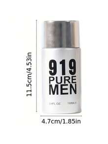 Luminous And Fresh Accords, Men's Perfume 919 Pure Men Vaporisateur Natural Spray 100ML - 銀色 - 查看 5