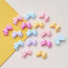 10pcs Mixed Bow Series DIY Scrapbooking Wedding Decorative Stickers, Buttons, Earrings, Hair Accessories, Jewelry Findings Craft Supplies - Multicolor - View 8
