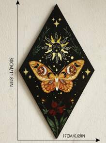 1pc Boho Wall Decor, Moon Stars Sun Phases Snake Wall Decor, Hanging Gothic Wooden Witchy Minimalist Wall Pediments For Home Bedroom Living Room Farmhouse Bathroom Decorations, Rustic Boho Wall Decor, Moon Phases Wall Art Stars And Moon Gothic Wall Decor Minimalist Bohemian Room Decor Witchy Decor Wooden Moon Phase Wall Hanging Farmhouse Wall Sign For Home,Halloween,Spooky,Autumn,Holiday,Festival,Home Decor ,Room Decor,Wall Decor Gifts Birthday Graduation Halloween Decor Fall Decor