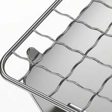 Stainless Steel Folding BBQ Grill For Home Outdoor Charcoal Barbecue, Smokeless Portable Grill With Foldable Kabob Skewers - Silver - View 5