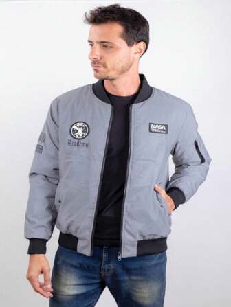 Chamarra para Hombre reflejante bomber Jhon F Kennedy