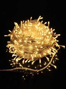 Guirnalda de luces LED de colores iluminación para exteriores impermeable guirnalda de luces navideñas decoración para dormitorio jardín y fiesta - Mostaza Amarilla - Ver 1