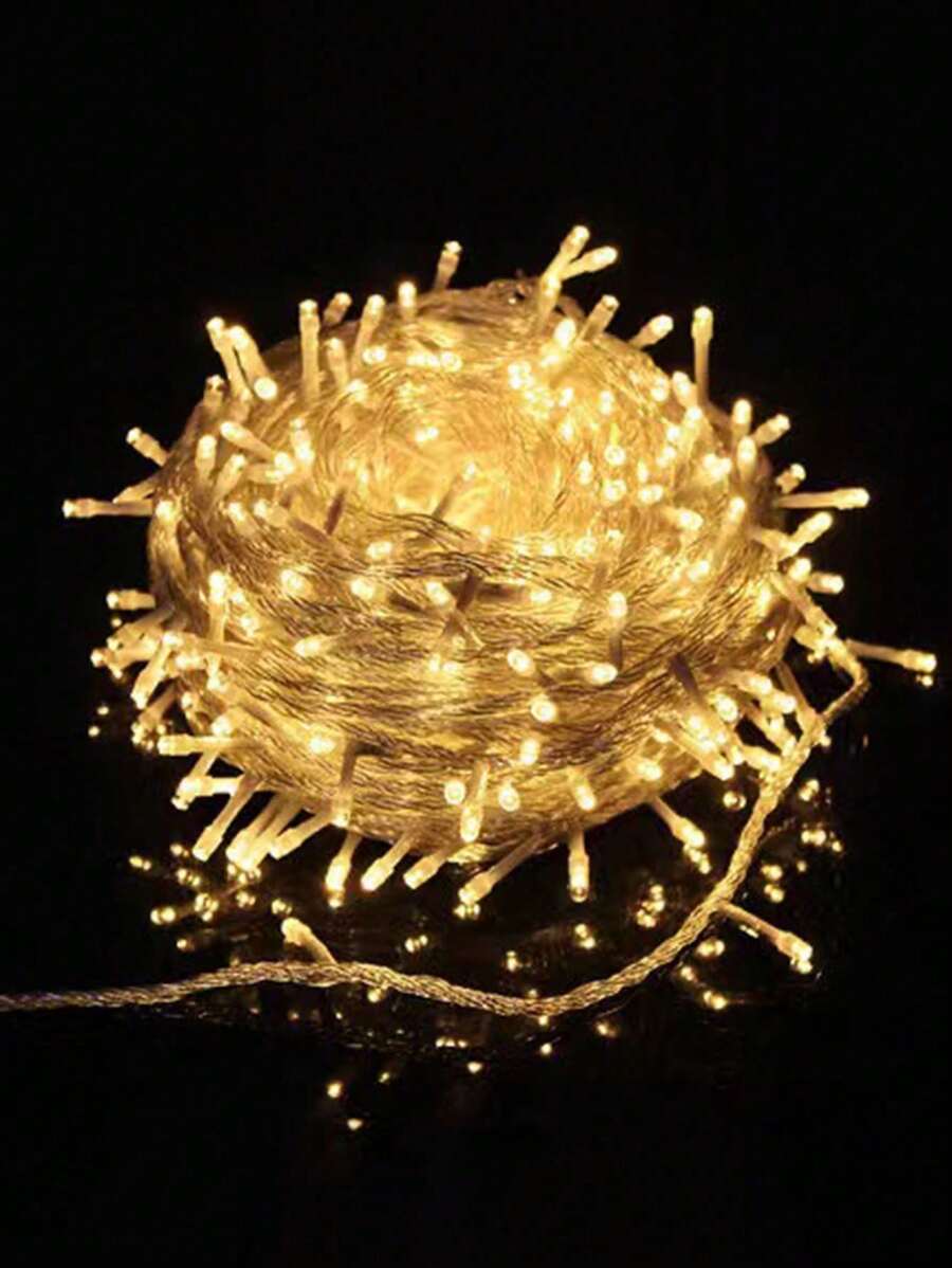 Guirnalda de luces LED de colores iluminación para exteriores impermeable guirnalda de luces navideñas decoración para dormitorio jardín y fiesta - Mostaza Amarilla - Ver 1