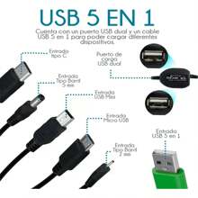 Panel Solar 15w 12v Portátil Puerto Usb Cargador Celular Color Negro - Negro - Ver 3