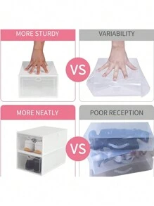 6 Pzs Zapatera Organizador Caja de Almacenamiento Zapatos Tenis Armable Apilable Tenis Tacones Botas