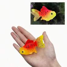 1pc Wholesale Luminous Simulation Goldfish, Soft Silicone Plastic Fake Fish For Fish Tank Decoration - Multicolor - View 6