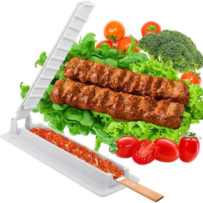1PC Kebab Maker, Plastic Kebab Press, Manual Kabob Mould, Form Your Kofta Kebab Like A Traditional Chef Handmade Kebab