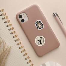 122片希臘神話貼紙裝，可愛卡通風格美學標籤貼紙組，適用於裝飾樂器、吉他、剪貼簿、自粘密封文具卡片信封，適合青少年禮物、派對用品、獎勵與激勵動機。 - 黑色 - 查看 10