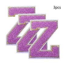 3 件 A-Z 3.15 英寸大号雪尼尔刺绣字母贴片，熨烫缝制字母贴片，用于衣服、夹克、帽子、书籍、背包的缝制贴花 - DIY 刺绣用品 - 白色 - 查看 98