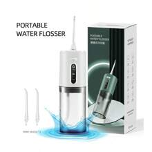 Portable Electric Dental Flosser, Handheld Water Flosser For Teeth Cleaning With 5 Nozzles (Model B312) - White - View 1