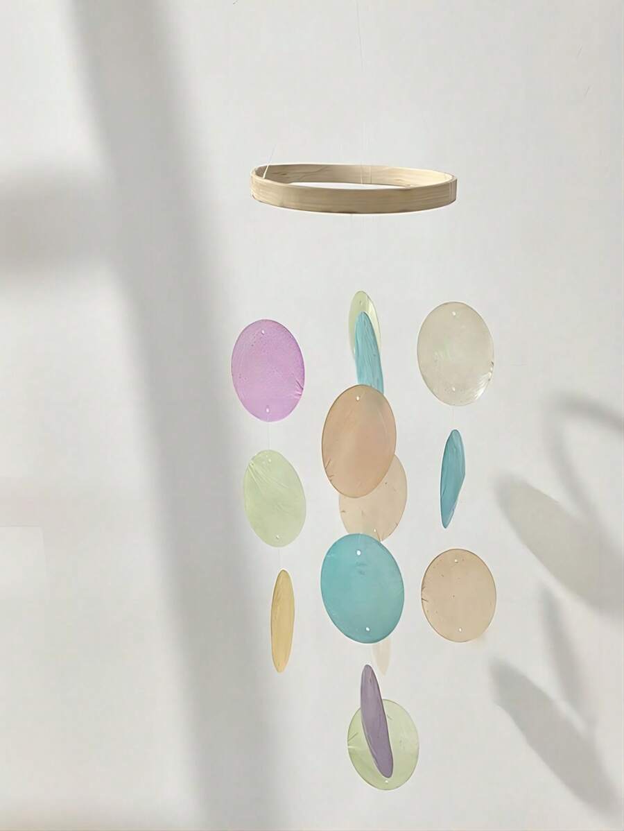 1 Pezzo Stiloso Campana Del Vento Con Conchiglia Colorata Adatta Per La Decorazione Domestica - Multicolore - Visualizzare 1
