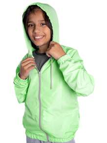 Tween Girls Jackets - 青檸色 - 查看 1