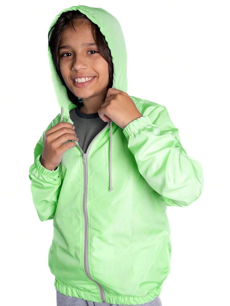 Tween Girls Jackets - 青檸色 - 查看 1