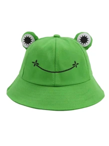 1pc Women's Cute Green Sun Protection Bucket Hat, Perfect For Spring And Summer Outings And Travel - Green - View 2
