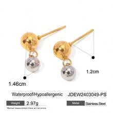 Uworld 1對18K金鍍不鏽鋼女性簡約柔軟鍊條流蘇蛇鍊耳環，適用於日常和派對穿著的時尚珠寶 - 彩色 - 查看 11