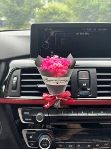 1pc Car Air Vent Creative Mini Baby's Breath Bouquet Fragrance Diffuser - Red - View 5