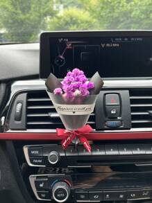 1pc Car Air Vent Creative Mini Baby's Breath Bouquet Fragrance Diffuser - Red - View 6