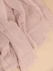 1pc Women Hijab Solid Color Pleated Lightweight Hijab Scarf, Female Classic Soft Headscarf For Abaya Accessories Women Veil