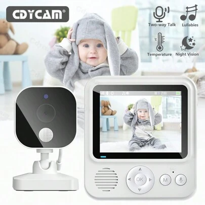 Baby Monitor 2.8 Inch LCD With HD 4X Zoom Camera Wireless Protection Detection Smart Nanny Camera Electronic Baby Mother Kids Two-Way Audio Night Vision Cry Babies Feeding With Temperature Display Screen With Long Battery Life Night Vision
