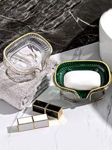 Plastic Drain Soap Dish - Clear - View 1