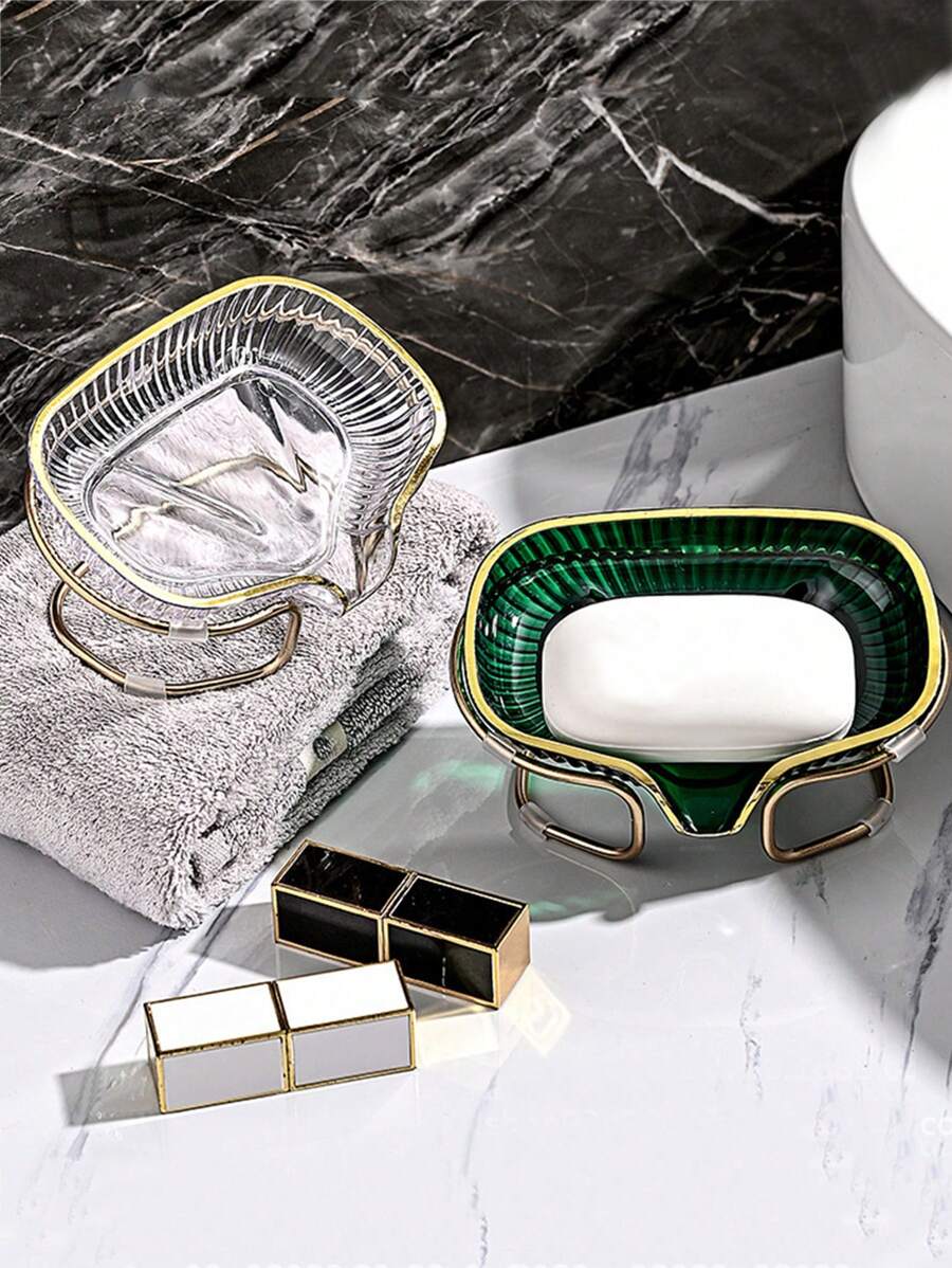 Plastic Drain Soap Dish - Clear - View 1