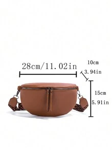 Fashionable And Simple Soft Leather Crossbody Shoulder Bag - Brown - View 7