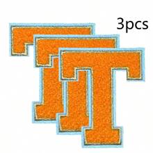3 件 A-Z 3.15 英寸大号雪尼尔刺绣字母贴片，熨烫缝制字母贴片，用于衣服、夹克、帽子、书籍、背包的缝制贴花 - DIY 刺绣用品 - 白色 - 查看 81