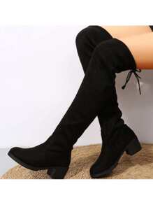 Women Over-The-Knee Boots - Black - View 5