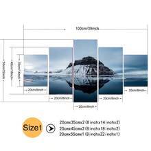 Noframed 5 Cái Một Bộ Tranh Canvas In Trên Tường Nghệ Thuật Hình Ảnh Không Gian Mô-đun Unframed Trang Trí Nội Thất Hình Ảnh Mô-đun Áp Phích Phong Cảnh Đẹp Series 5PC12 (89) - Nhiều màu - Xem 2