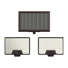 Luces de pared solares - Negro - Ver 1