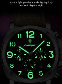 Luxury Sports Watch For Man Waterproof Luminous Date Chronograph Men Watch Leather Quartz Men's Watches Clock As A Gift For Students Returning To School