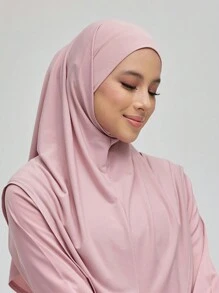 1 件女士 L 码简易头巾吸汗带头巾即戴式头巾头带适用于 Abaya 配饰面纱服装